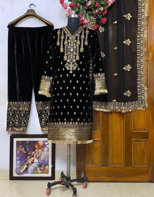 Buy Black Party Wear Pakistani Palazzo Suit Online- Kreeva