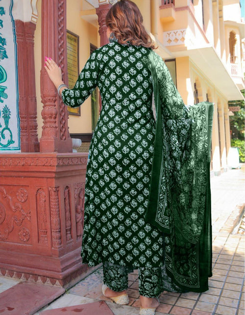 Load image into Gallery viewer, Rayon Party wear Women&#39;s Kurta Suit Green mahezon
