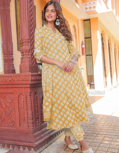 Load image into Gallery viewer, Rayon Party wear Women&#39;s Kurta Suit Yellow mahezon
