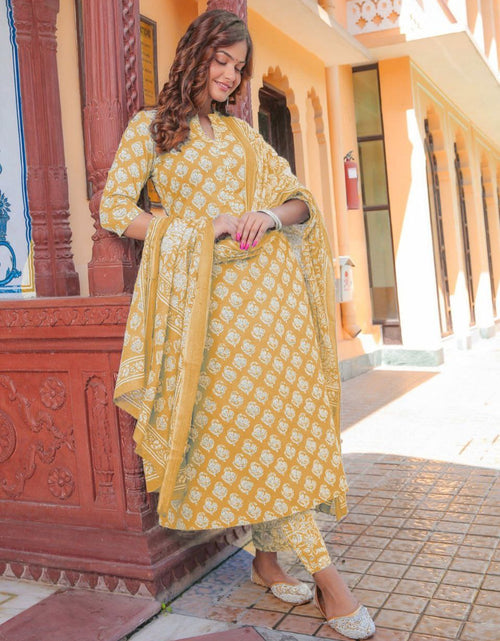 Load image into Gallery viewer, Rayon Party wear Women&#39;s Kurta Suit Yellow mahezon
