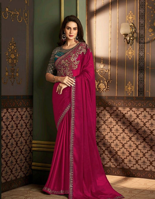 Load image into Gallery viewer, Designer Party Wear Women&#39;s Saree Pink mahezon
