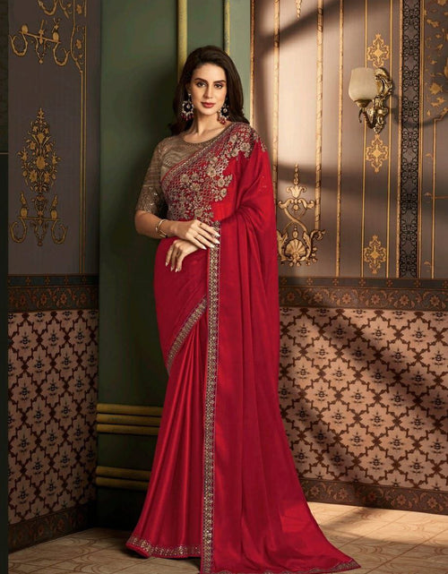 Load image into Gallery viewer, Designer Party Wear Women&#39;s Saree Red mahezon
