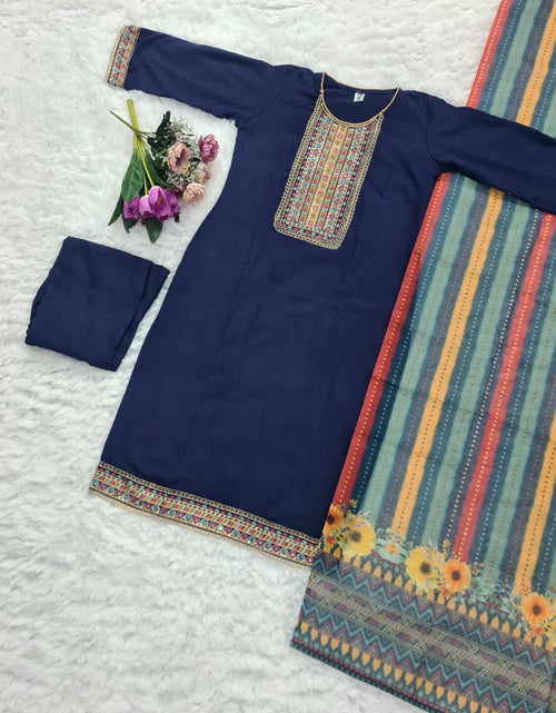 Load image into Gallery viewer, Rayon Embroidery Sequence Party wear Women&#39;s Kurta Suit mahezon
