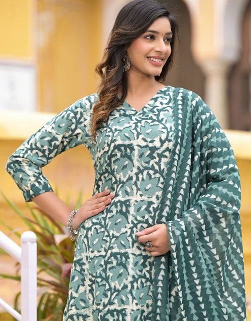 Load image into Gallery viewer, Party wear Rayon Floral 3 Piece Women&#39;s Kurta Suit mahezon
