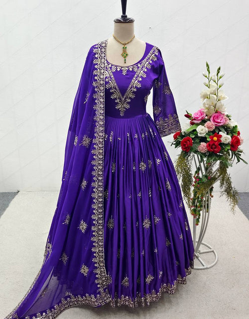 Load image into Gallery viewer, Party wear Designer Women Gown Pant with Dupatta Suit mahezon
