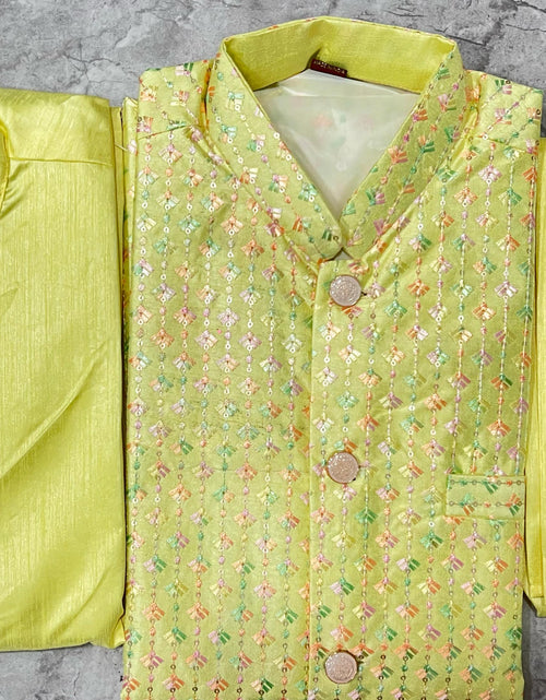 Load image into Gallery viewer, Traditional Party Wear Men Kurta Pajama with Jacket mahezon
