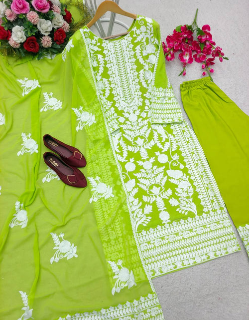 Load image into Gallery viewer, Embroidery Party wear Top Pant with Dupatta Suit mahezon
