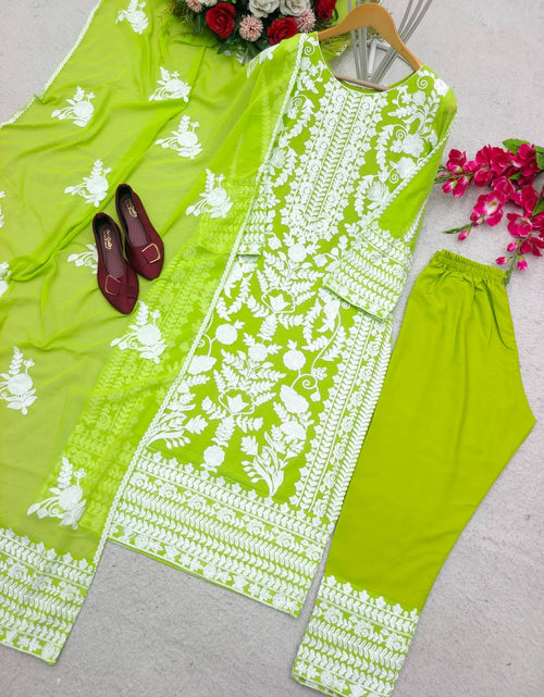 Load image into Gallery viewer, Embroidery Party wear Top Pant with Dupatta Suit mahezon
