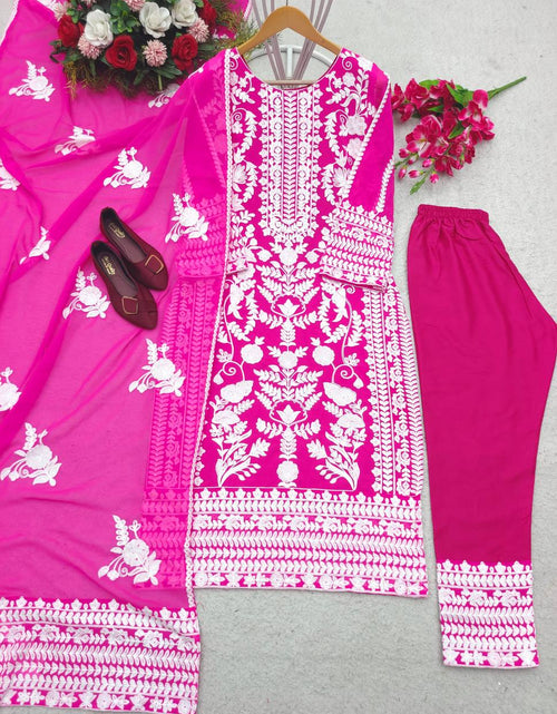 Load image into Gallery viewer, Embroidery Party wear Top Pant with Dupatta Suit mahezon
