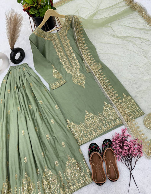 Load image into Gallery viewer, Party wear Ready to wear Green Women&#39;s Kurta Suit mahezon
