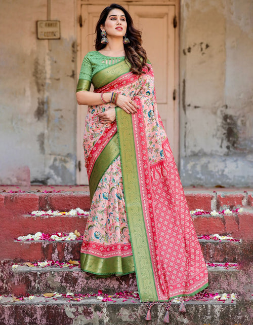 Load image into Gallery viewer, Pure Silk Printed Women&#39;s Saree mahezon
