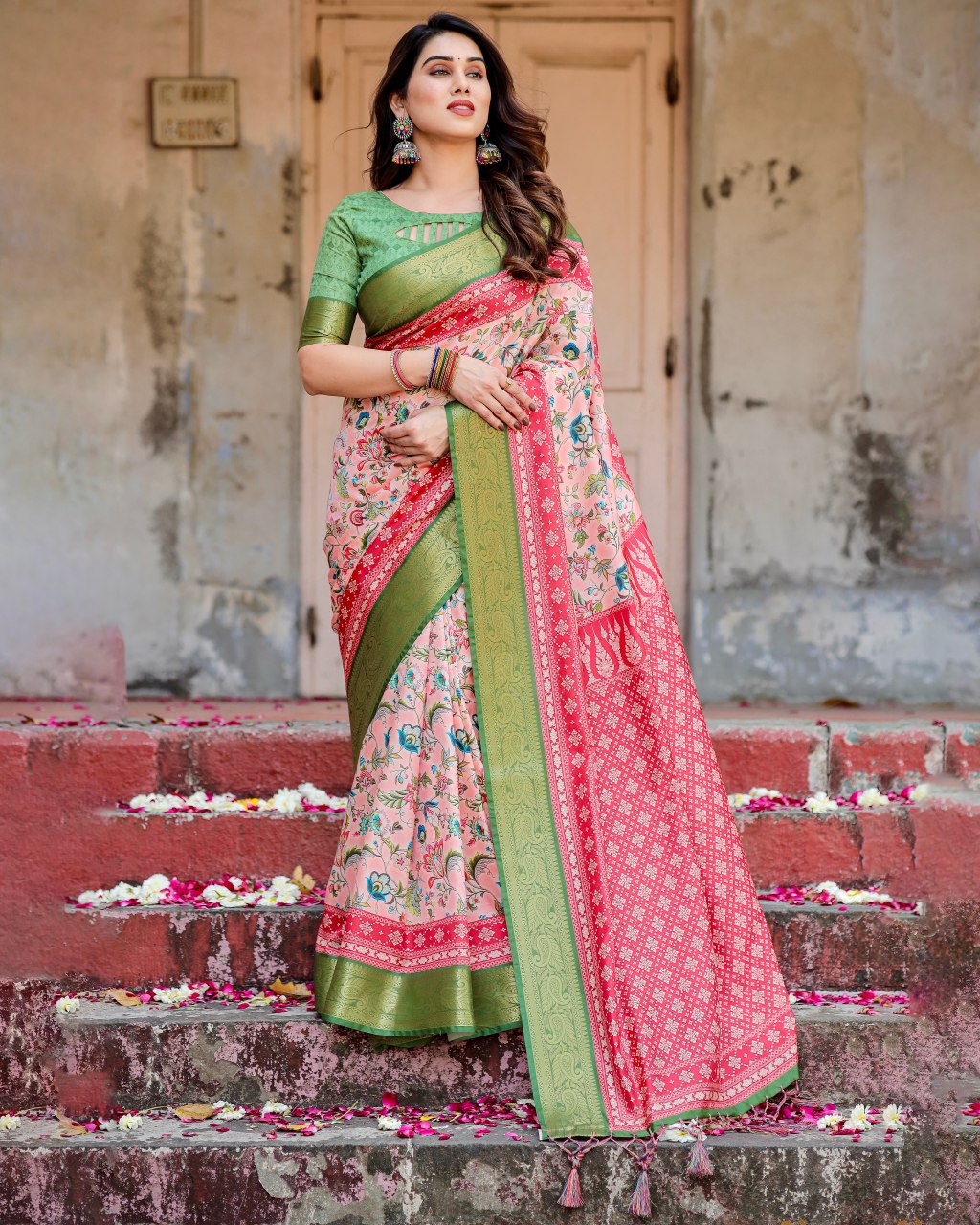 Pure Silk Printed Women's Saree mahezon