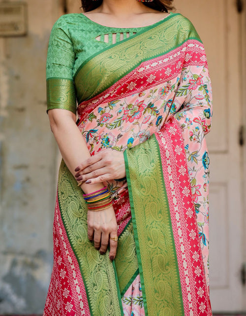 Load image into Gallery viewer, Pure Silk Printed Women&#39;s Saree mahezon
