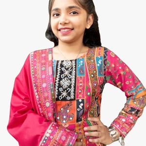 Kids Girl Fancy Kurti Pant Dupatta Set Party Wear mahezon