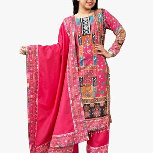 Kids Girl Fancy Kurti Pant Dupatta Set Party Wear mahezon