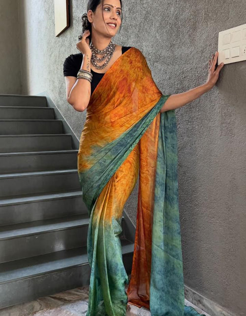 Load image into Gallery viewer, Women&#39;s Dual Color Ready to wear Saree Party Wear mahezon
