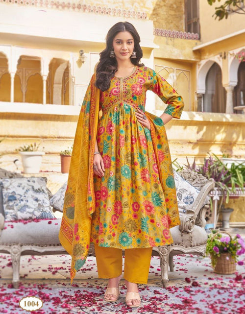 Load image into Gallery viewer, Women&#39;s Alia Cut Kurta Pant Dupatta Suit mahezon
