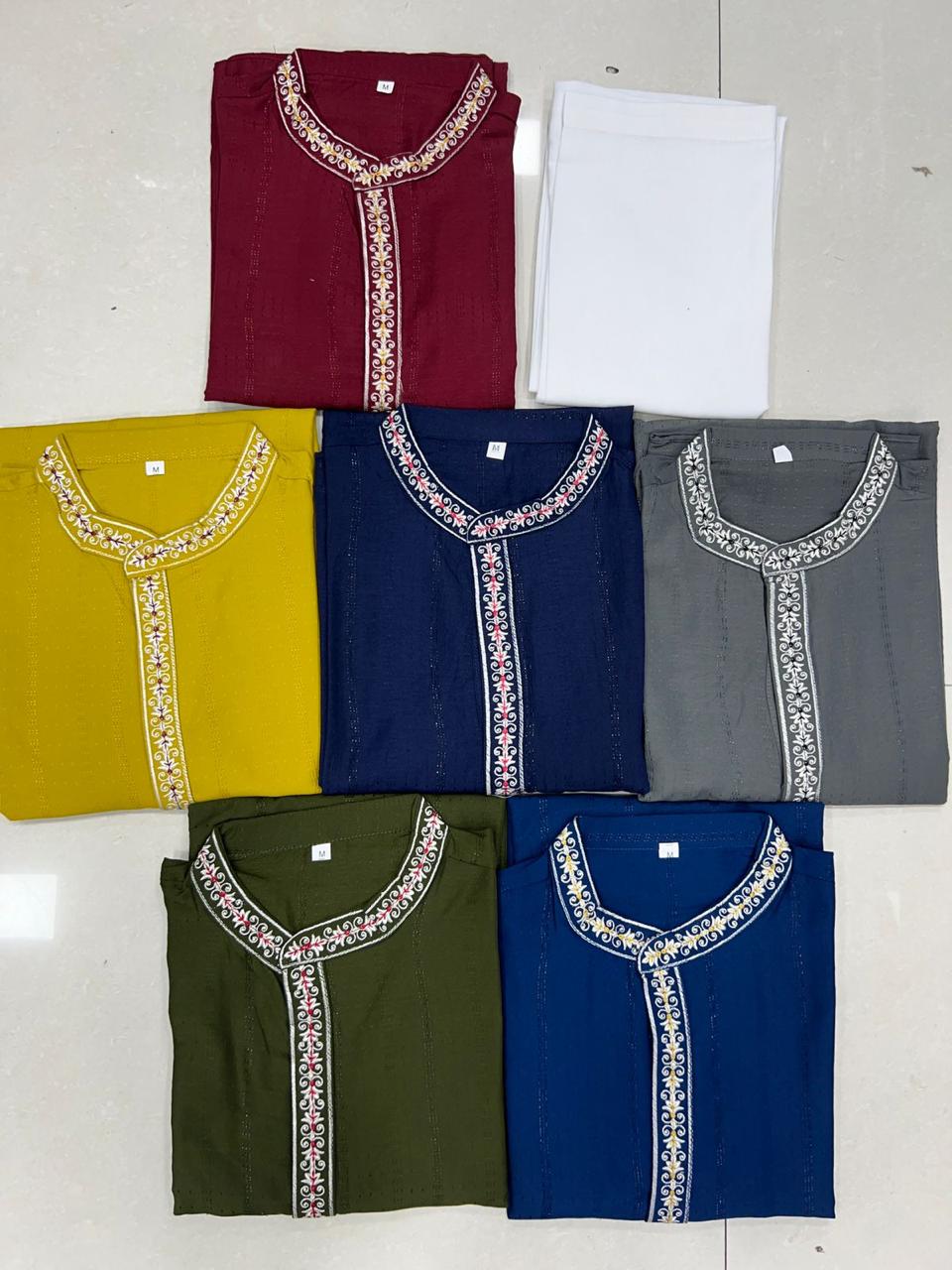 Men Traditional Indian Kurta Pyjama Set for Wedding and Festival mahezon