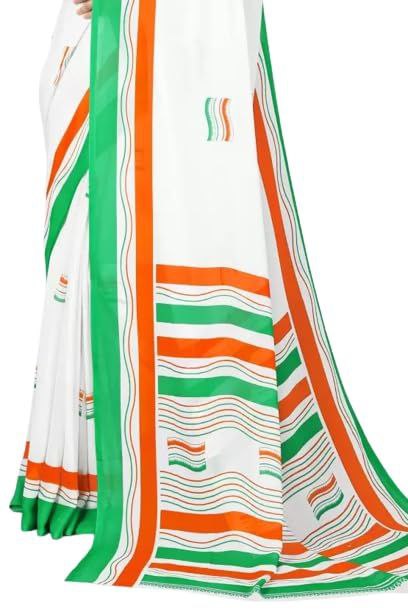 Load image into Gallery viewer, Women&#39;s Tricolour Independence Day Saree mahezon
