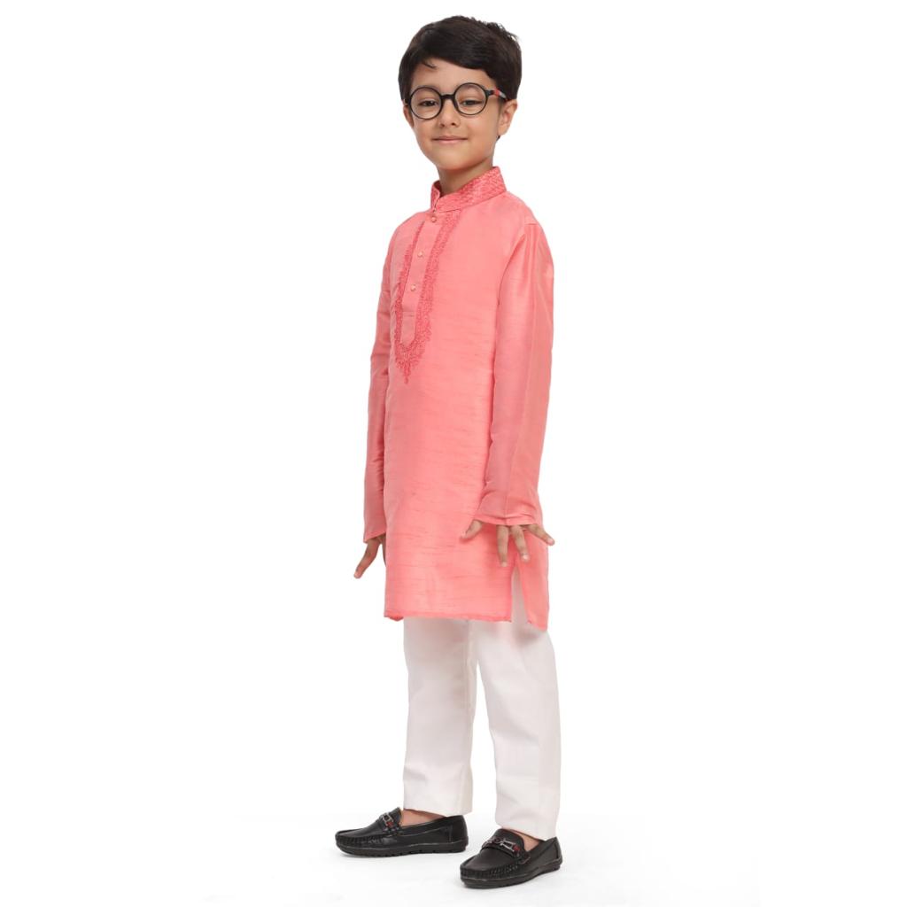 Kids Boys Ethnic Traditional Kurta Pajama Set For Festival and Wedding mahezon