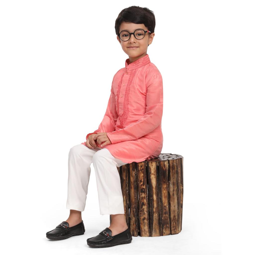 Kids Boys Ethnic Traditional Kurta Pajama Set For Festival and Wedding mahezon