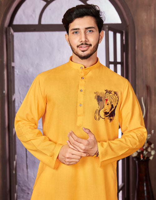 Load image into Gallery viewer, Men&#39;s Cotton Traditional Kurta Pyjama for Festival and Ganapati mahezon
