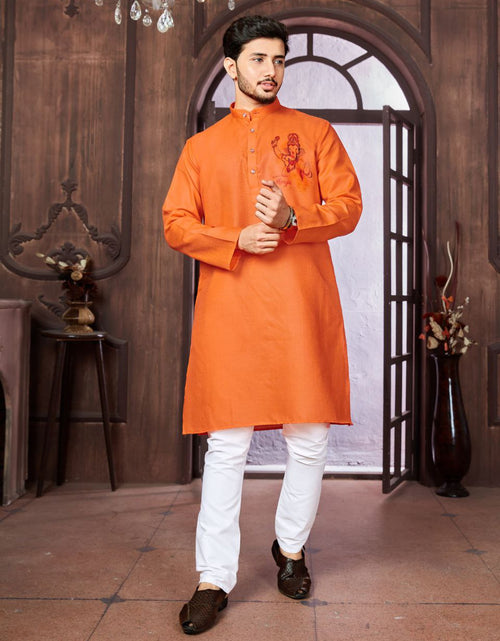 Load image into Gallery viewer, Men&#39;s Cotton Traditional Kurta Pyjama for Festival and Ganapati mahezon
