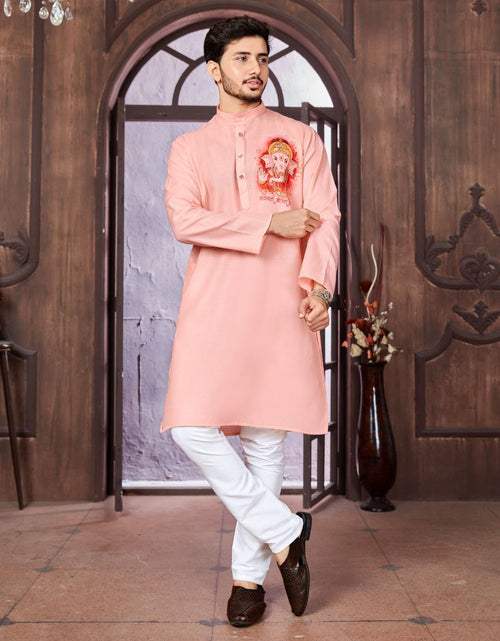 Load image into Gallery viewer, Men&#39;s Cotton Traditional Kurta Pyjama for Festival and Ganapati mahezon
