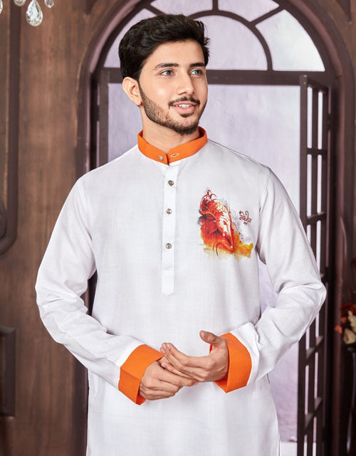 Load image into Gallery viewer, Men&#39;s Cotton Traditional Kurta Pyjama for Festival and Ganapati mahezon
