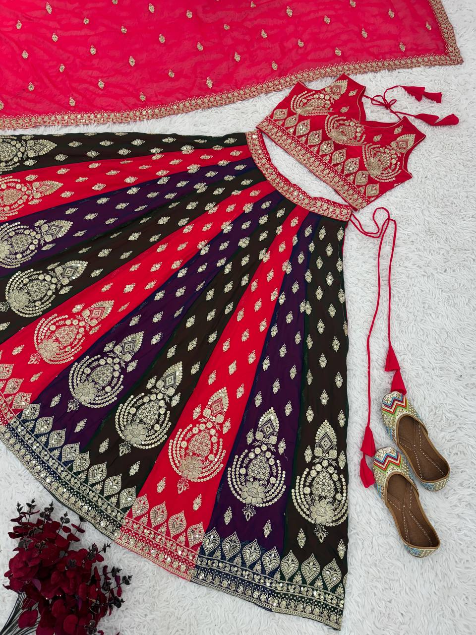 Wedding Wear Women's Lehenga Choli Dupatta Set mahezon