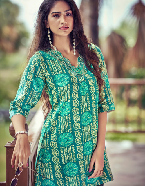 Load image into Gallery viewer, Beautiful Trendy Blue Western Tunics for Girls and Women&#39;s mahezon
