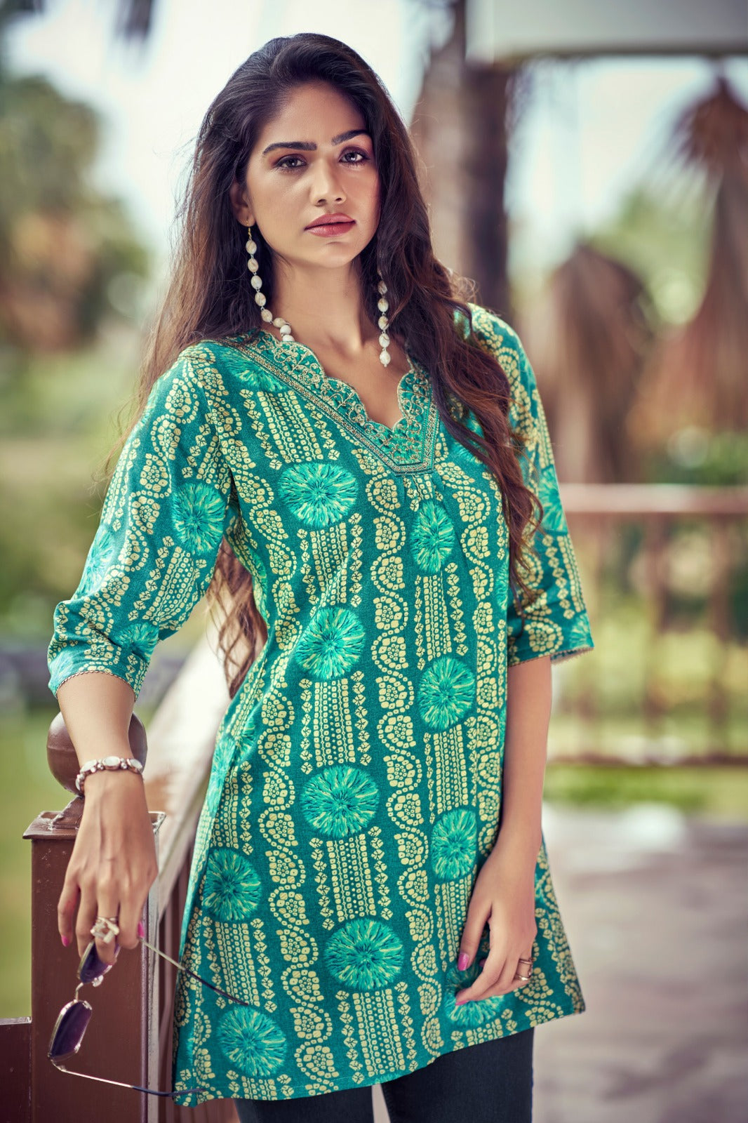 Beautiful Trendy Blue Western Tunics for Girls and Women's mahezon