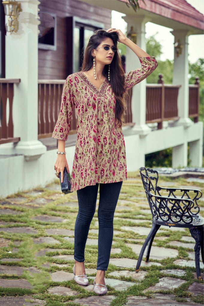 Beautiful Trendy Floral Western Tunics for Girls and Women's mahezon