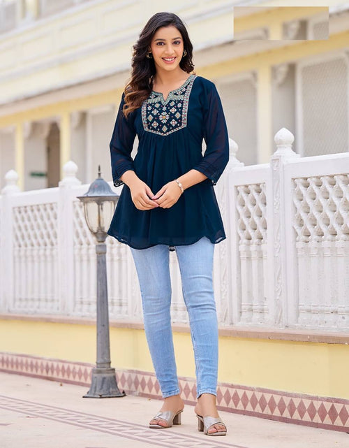 Load image into Gallery viewer, Trendy Western Short Tops Tunics for Girls and Women&#39;s mahezon
