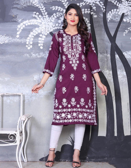 Load image into Gallery viewer, Women&#39;s Designer Embroidery Kurti for Festival and Wedding Wear mahezon
