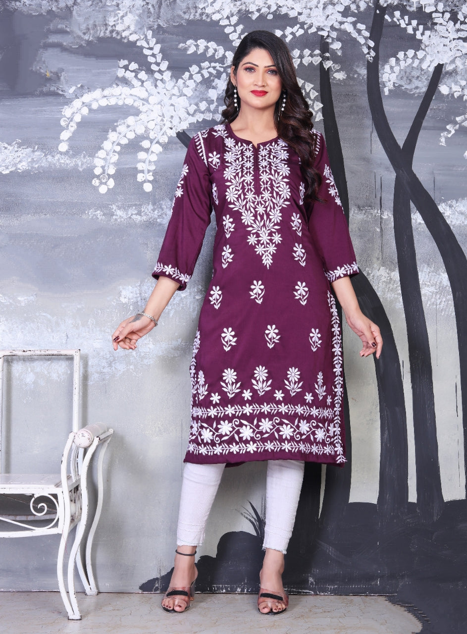 Women's Designer Embroidery Kurti for Festival and Wedding Wear mahezon