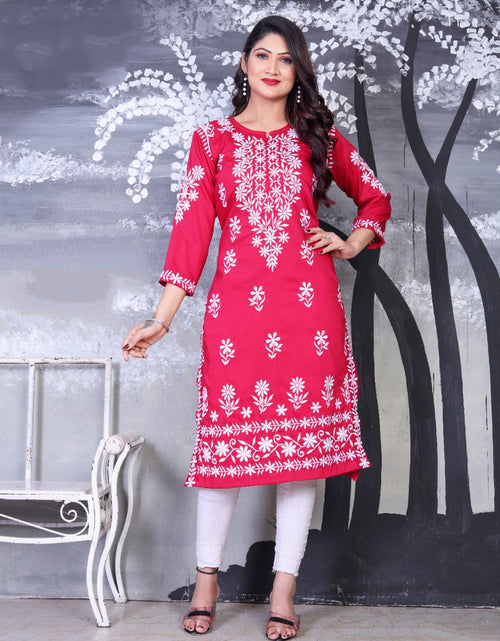 Load image into Gallery viewer, Women&#39;s Designer Embroidery Kurti for Festival and Wedding Wear mahezon
