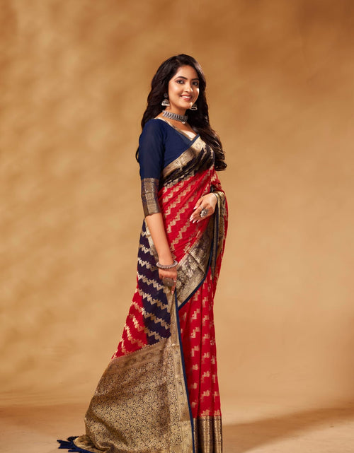 Load image into Gallery viewer, Women&#39;s Designer Georgette Saree for Wedding and Rakshabandhan mahezon
