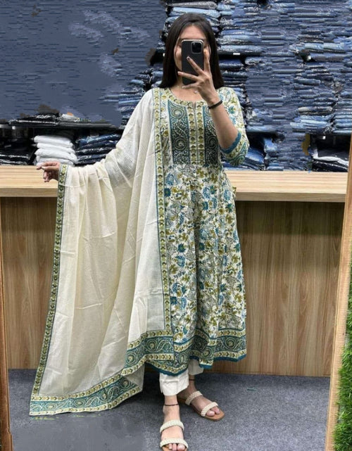 Load image into Gallery viewer, Women&#39;s Anarkali Kurta Pant Dupatta Set for Wedding and Rakshabandhan mahezon
