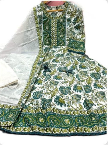 Load image into Gallery viewer, Women&#39;s Anarkali Kurta Pant Dupatta Set for Wedding and Rakshabandhan mahezon
