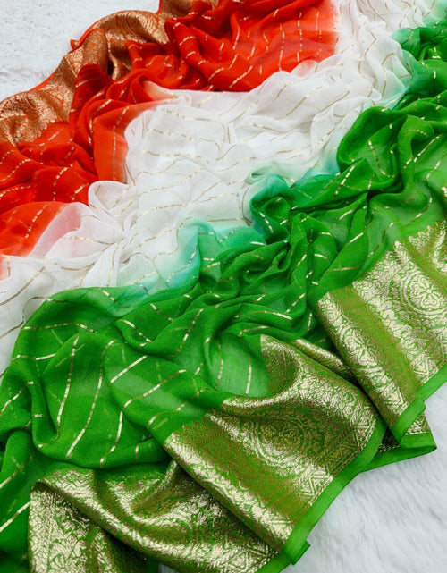 Load image into Gallery viewer, Women&#39;s Tiranga Special Independence Day Saree mahezon
