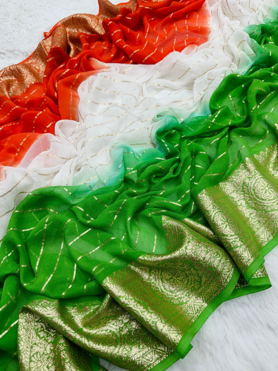 Women's Tiranga Special Independence Day Saree mahezon