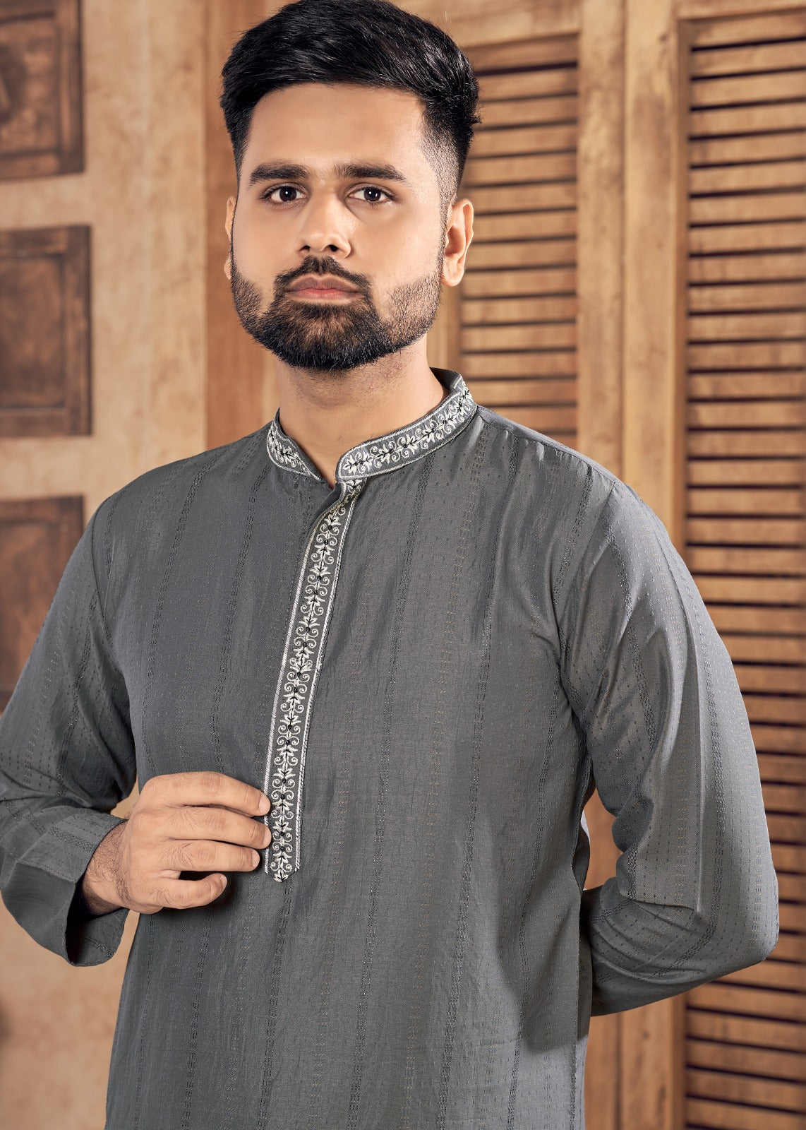 Men Traditional Indian Kurta Pyjama Set for Wedding and Festival mahezon