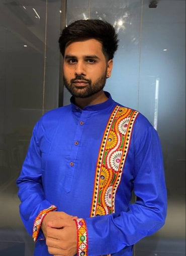 Load image into Gallery viewer, Navratri Traditional Indian Stylish Men Kurta Dupatta mahezon
