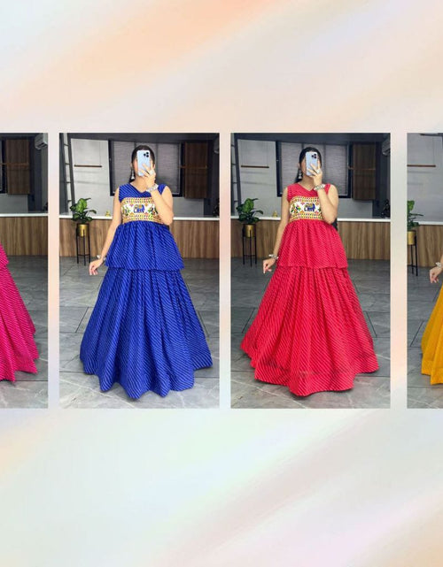 Load image into Gallery viewer, Navratri Traditional Leheriya Women Kedia Lehenga mahezon
