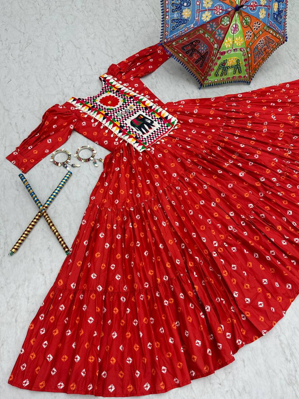 Navratri Traditional Indian Women Gown Dress mahezon