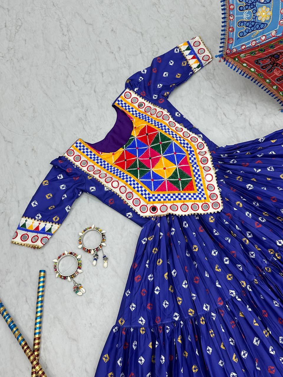 Navratri Traditional Indian Women Gown Dress mahezon