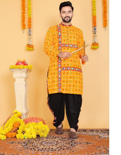 Load image into Gallery viewer, Navratri Traditional Indian Yellow Couple Wear Same Matching Outfits Set Dress mahezon
