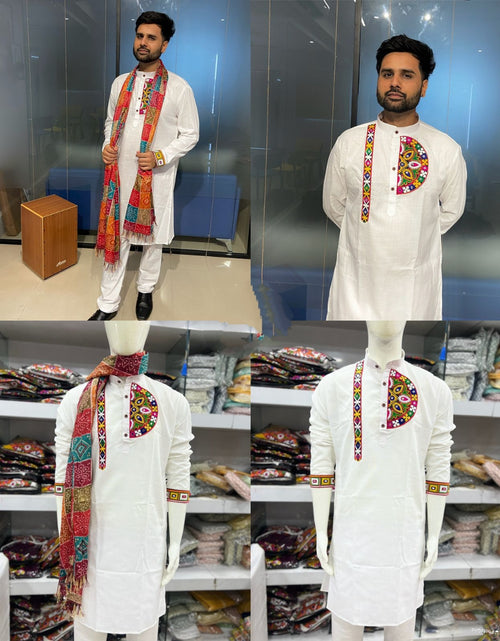 Load image into Gallery viewer, Navratri Traditional Stylish Men Kurta Dupatta mahezon
