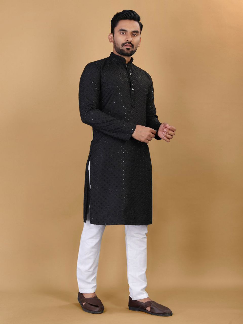 Men's Traditional Cotton Straight Fit Kurta Pajama Set mahezon